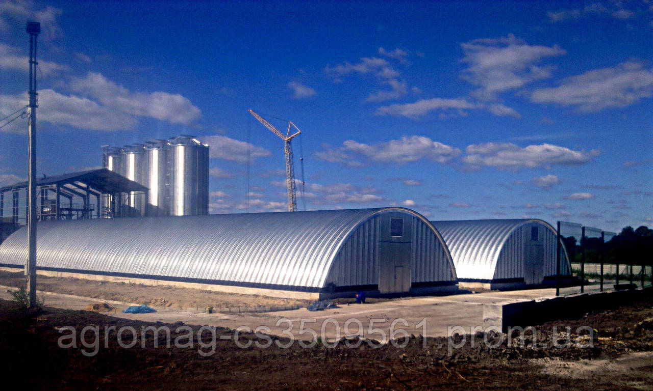Бескаркасный ангар зернохранилище Agrostal A 18x40 м. сталь-0.8мм - фото 5 - id-p1573831308