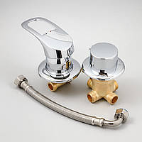 Змішувач для душової кабіни, гідробоксу G4-200 з перемикачем на 4 положення.