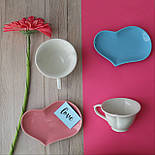 Набір керамічних чашок із блюдцями 150 мл (2 шт) Heart Herisson, фото 2