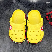Крокси сабо дитячі для хлопчика жовті з машинкою Dago Style р-р 24-32, фото 5