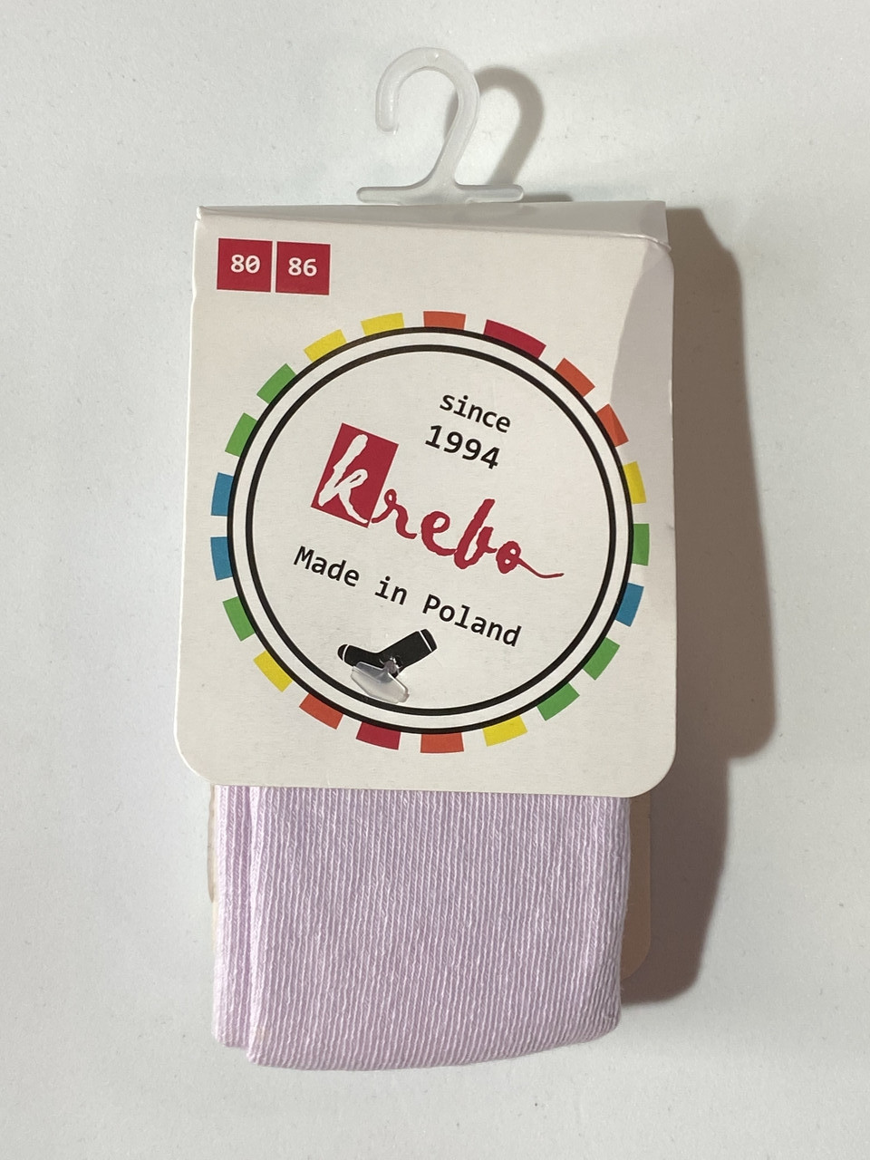 Колготки дитячі однотонні для дівчинки Krebo 1007-101 80-86 см Бузковий