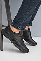 Мужские кроссовки кожаные весна/осень черные Emirro БК З из натуральной кожи
