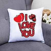 Подушка на день влюбленных, подарок (сувенир) на день Святого Валентина 14 февраля