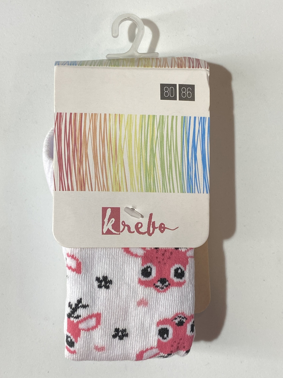 Колготки дитячі для дівчинки Krebo 1007-102 80-86 см Білий, фото 1