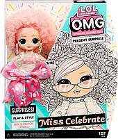 Лялька ЛОЛ ОМГ Іменинниця 2 серія LOL Surprise OMG Present Surprise Series 2 Fashion Doll Miss Celebrate