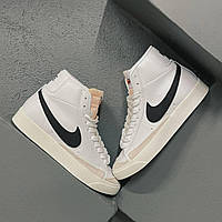 Женские кроссовки Nike Blazer White белые найк блейзер демисезонные осень весна высокие