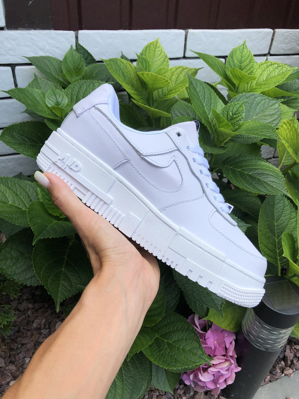 Кросівки жіночі Nike Air Force білі найк аір форс демісезонні шкіряні