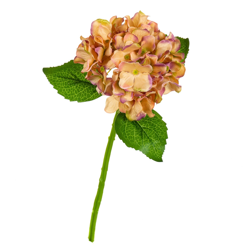Декоративні штучні квіти "Гортензія кімнатна" жовтогаряча 32 см