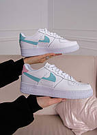 Женские кроссовки Nike Air Force 1 LX белые кожа найк аир форс низкие демисезонные повседневные