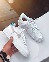 Женские кроссовки Nike Air Force 1 LX белые кожа найк аир форс демисезонные повседневные низкие