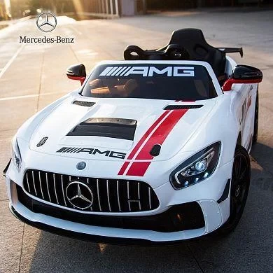 Дитячий електромобіль Mercedes AMG білий на акумуляторі, фото 1