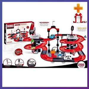 Дитячий ігровий набір конструктор паркінг 222-B60 258 деталей + Подарунок