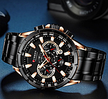 Сталевий класичний годинник із металевим ремінцем, Сталевий наручний годинник, фото 4