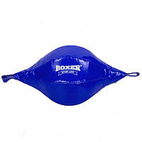 Груша боксерская BOXER на растяжках Миндаль ПВХ синяя