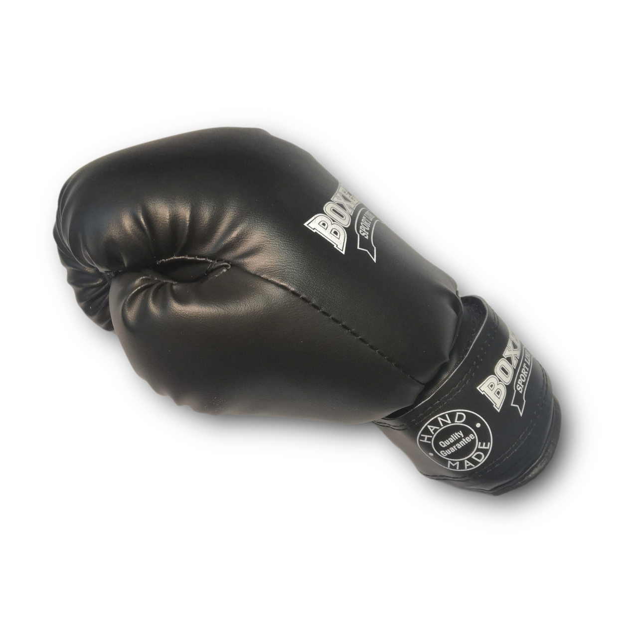 Боксерские перчатки BOXER 10 оz кожвинил Элит черные - фото 2 - id-p1573884501