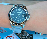 Гарний класичний срібний годинник, Металевий чоловічий годинник, фото 6