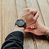 Сталевий годинник із металевим браслетом, Класичний годинник металевий чорний, фото 9