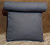 Трикутна подушка з валиком під шию і кишенькою, з наволочкою в комплекті., фото 9