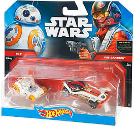 Hot Wheels Star Wars BB-8 & Poe Dameron набір з 2 автомобілів із Зоряні війни Mattel DJM02