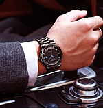 Чоловічий механічний годинник з автоподзаводом, Годинник металеві чорні, фото 5