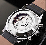 Годинник класичний чоловічий на шкіряному ремінці, Стрелочний годинник з автопідзаводом, фото 4