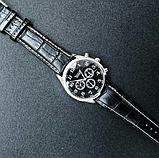 Годинник класичний чоловічий на шкіряному ремінці, Стрелочний годинник з автопідзаводом, фото 6