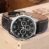 Годинник класичний чоловічий на шкіряному ремінці, Стрелочний годинник з автопідзаводом, фото 10