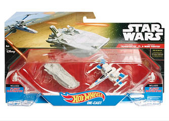 Hot Wheels Star Wars Transporter VS. Resistance X-Wing Fighter зорельоти із Зоряні війни Mattel CGW91