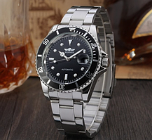 Чоловічий механічний годинник з автопідзаводом, Сталевий наручний годинник сірий