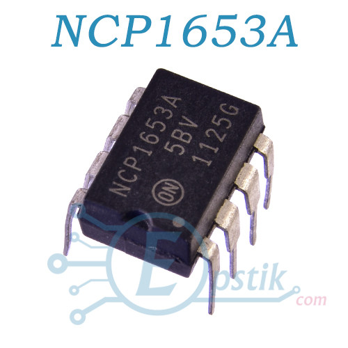 NCP1653A, PFC мікросхема живлення, DIP8