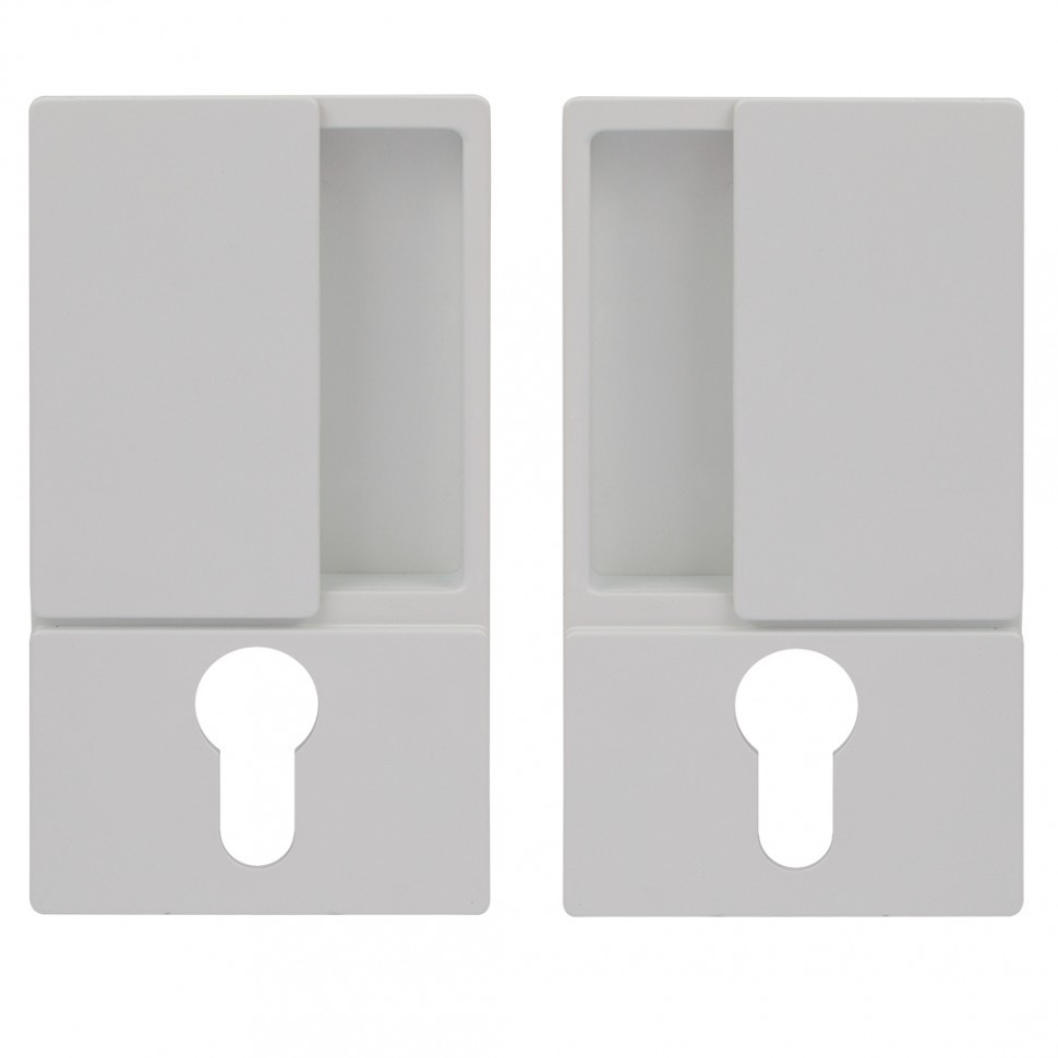 Дверна ручка купе для розпашних дверей AGB Wave PZ B3000300FM Білий матовий, фото 1