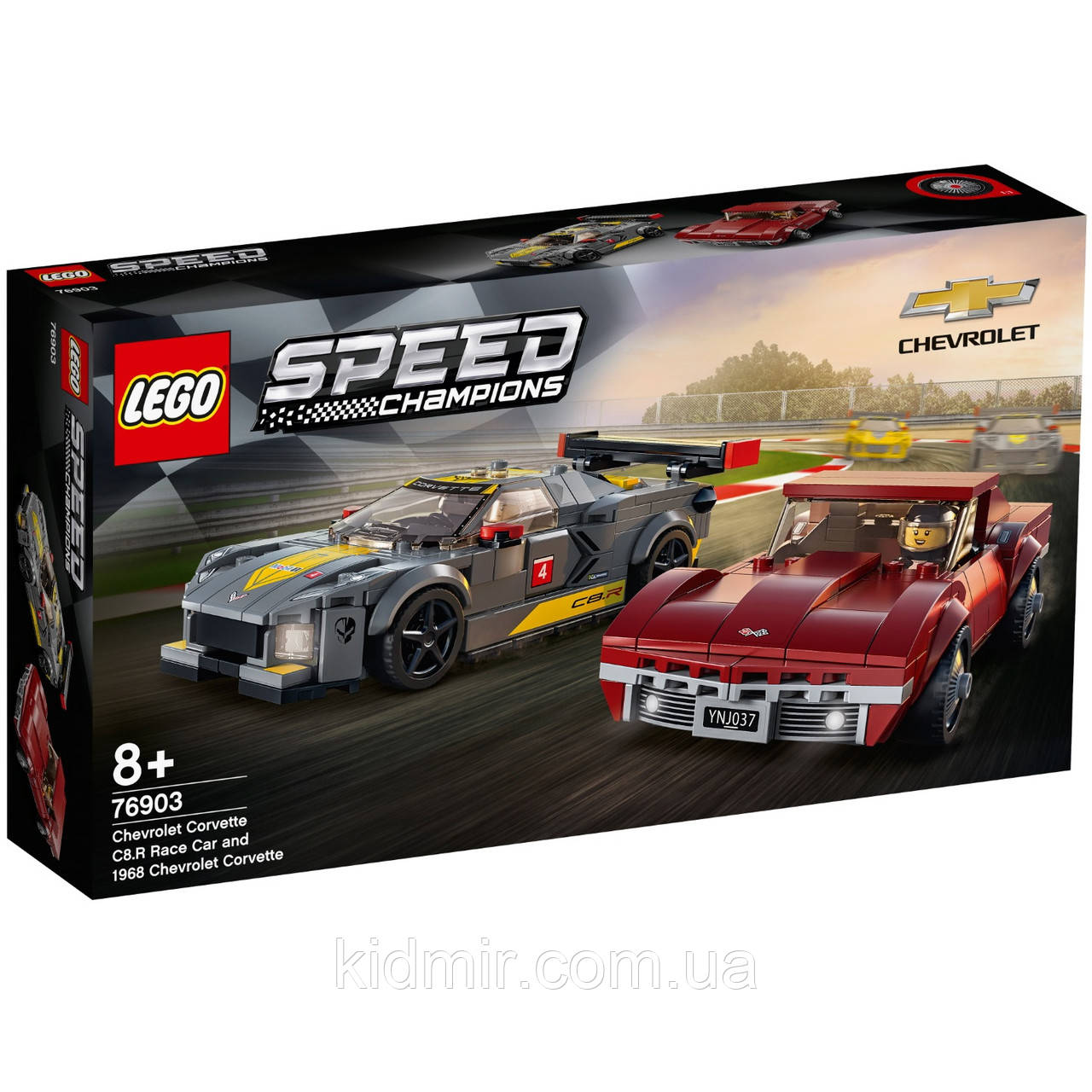 Конструктор LEGO Speed Champions 76903 Chevrolet Corvette C8.R Race Car and 1968 Chevrolet Corvette, фото 1