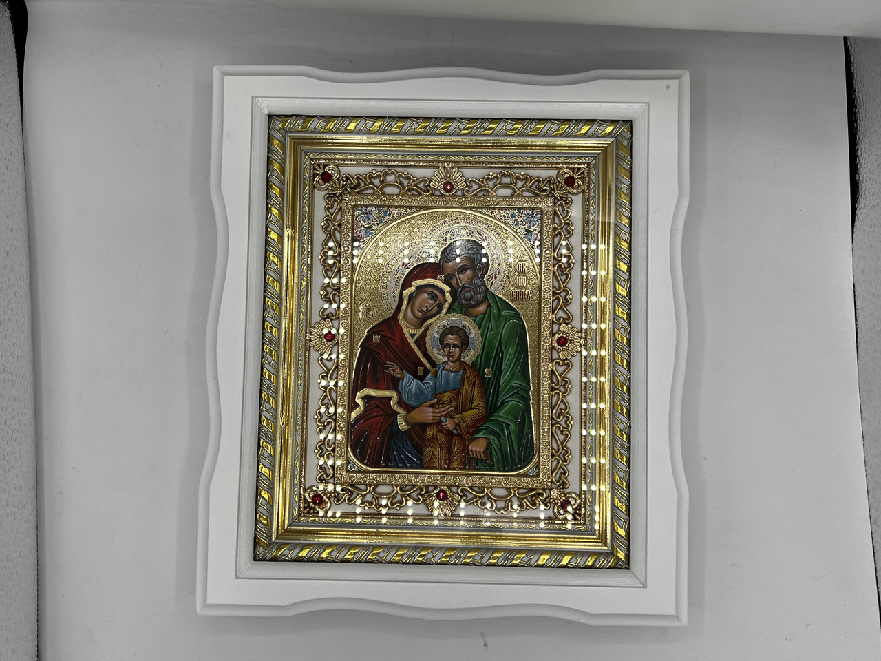 Ікона " Святе Сімейство в рамці з дерева, фото 1