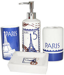 Набір аксесуарів "Париж" для ванної кімнати 4 предмета, кераміка