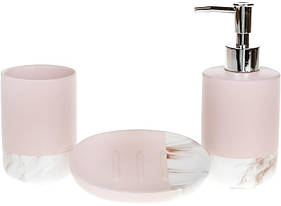 Набір аксесуарів Bright Pink для ванної кімнати 3 предмета
