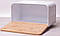 Хлібниця Kamille Breadbasket Steel&Bamboo 35х20см з нержавіючої сталі, фото 5