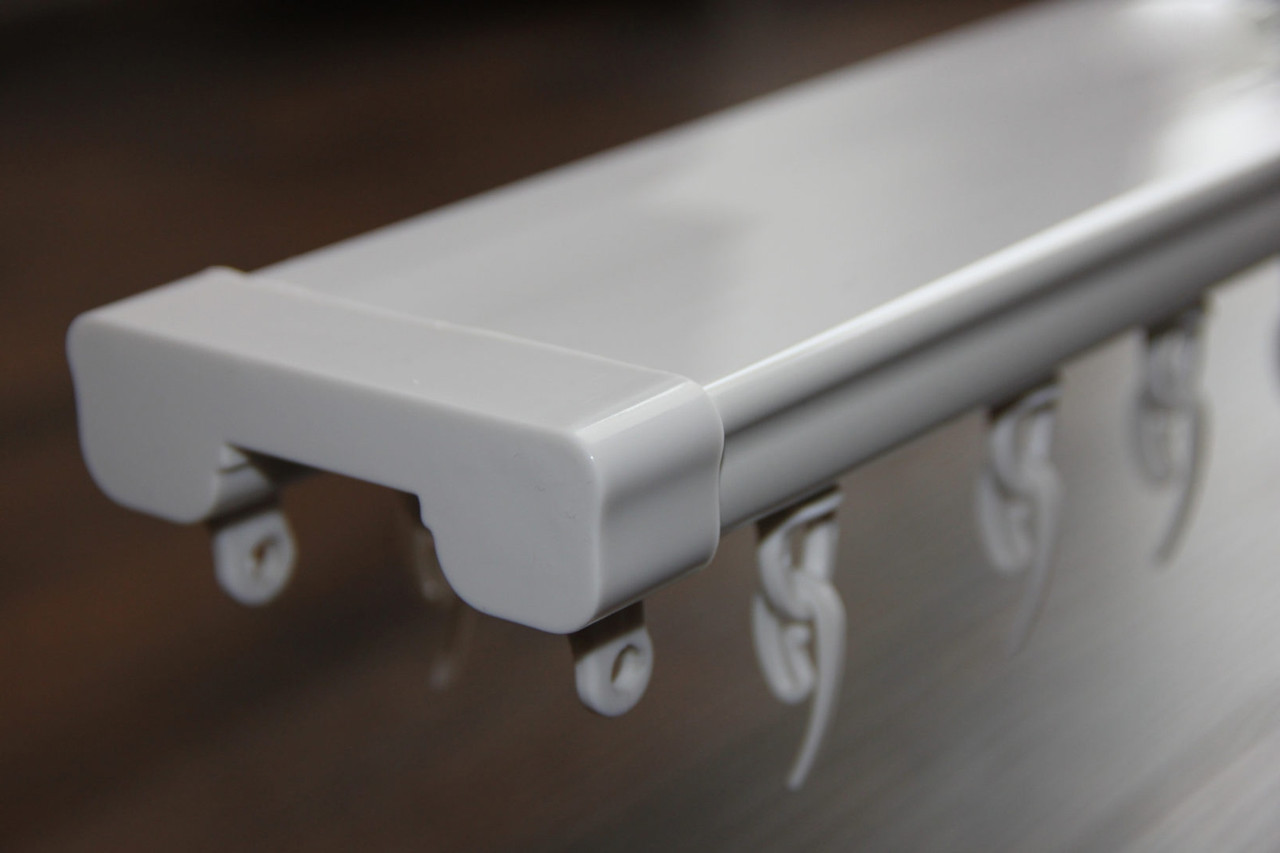 Стельовий карниз Quadrum Lux M подвійний посилений для важких штор 100 см, фото 1