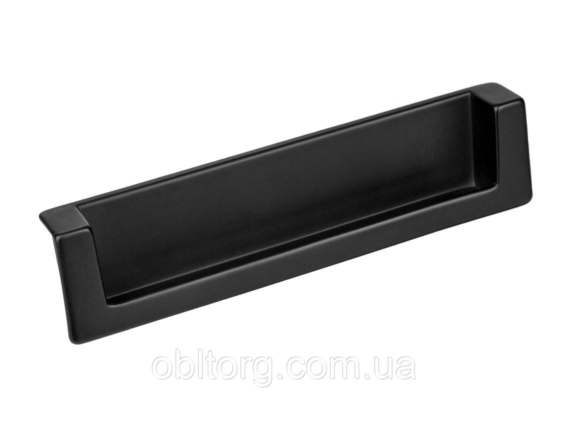 Ручка меблева врізна Gamet UN50-0128-R31 чорний матовий, фото 1