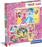 Пазл Clementoni SuperColor Disney Princess Принцессы Диснея 2 x 60 - 120 шт. (07133)