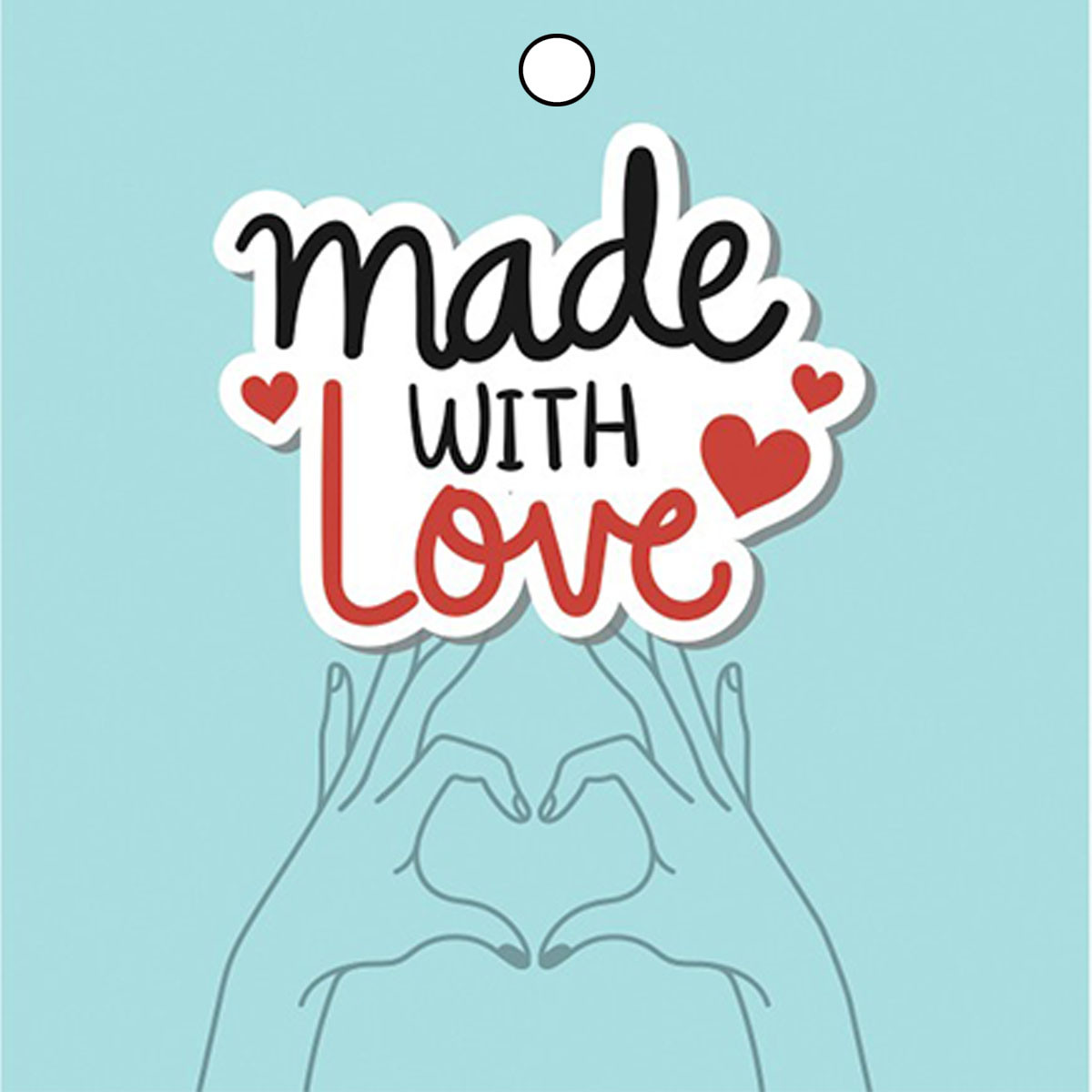 Бирка листівка Зроблено з любов'ю 20 шт., фото 1