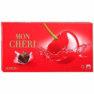 Шоколадні цукерки Mon Cheri вишня в лікері 157 г.