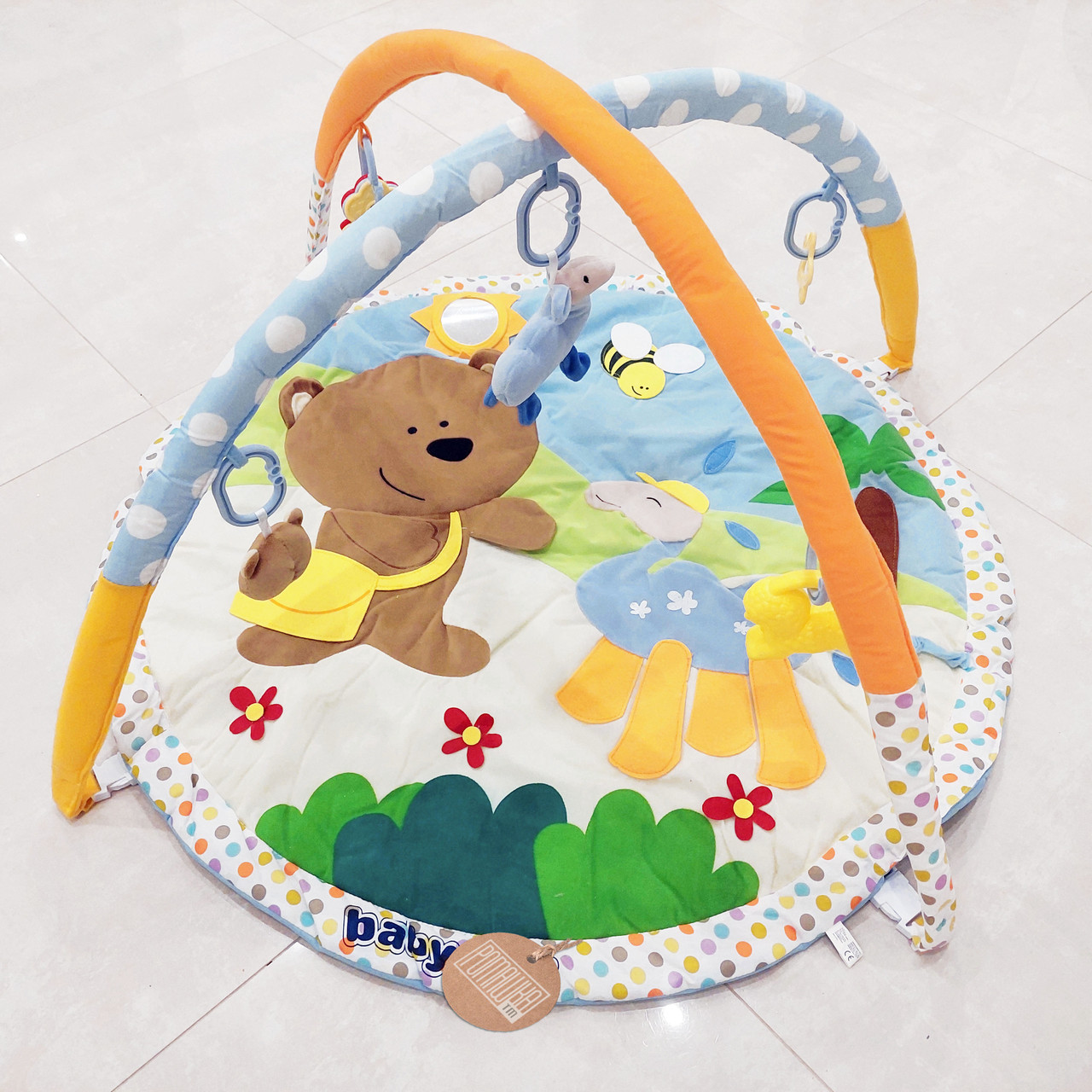 Польський якісний розвиваючий килимок ігровий для діток малючка новонароджених малюка хлопчика 1548 ГЛБА, фото 1