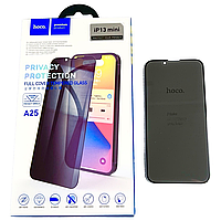 Защитное стекло Hoco A25 антишпион на iPhone 13 mini (на айфон 13 мини) черный