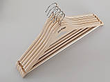Плічка довжиною 44 см дерев'яні світлі , в упаковці 5 штук, фото 4