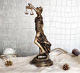 Статуетка Феміда середня 42 см із полістоуну бронзового кольору, фото 7