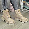 Черевики жіночі на шнурівці, натуральна шкіра кольору візон. 38 розмір, фото 2
