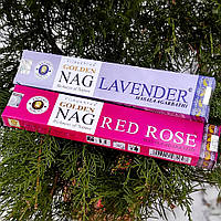 Благовония набор из двух упаковок по 15 грамм - Лаванда+Красная роза