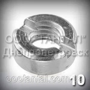 Гайка М10 DIN 546 (ГОСТ 10657-80) оцинкована кругла зі шліцом
