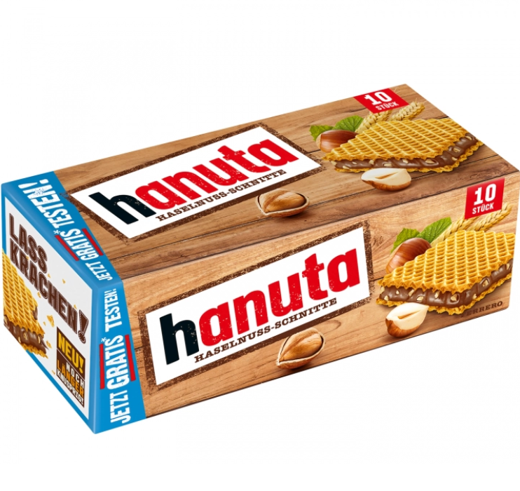 Вафлі Hanuta Haselnusse Ferrero з фундуком, 220 г., фото 1