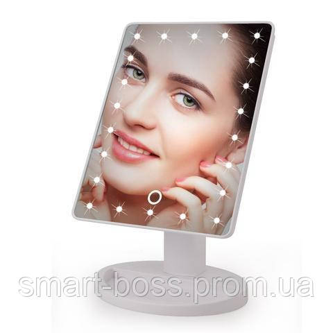 Зеркало с LED подсветкой Large LED Mirror, зеркало для маникюра, настольное зеркало с подсветкой, AS - фото 2 - id-p1573981910